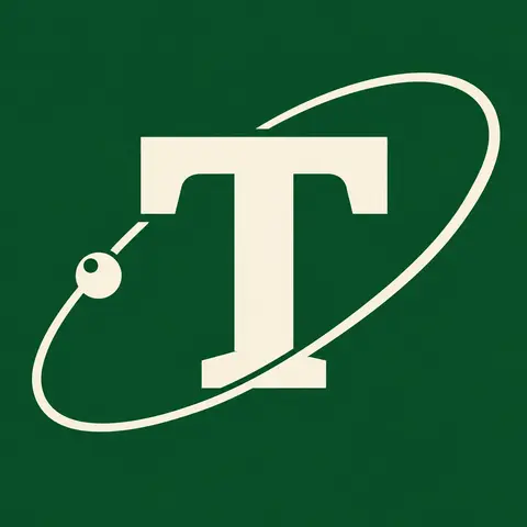TenTen Capital logo: a serif T with an orbit ring on green
